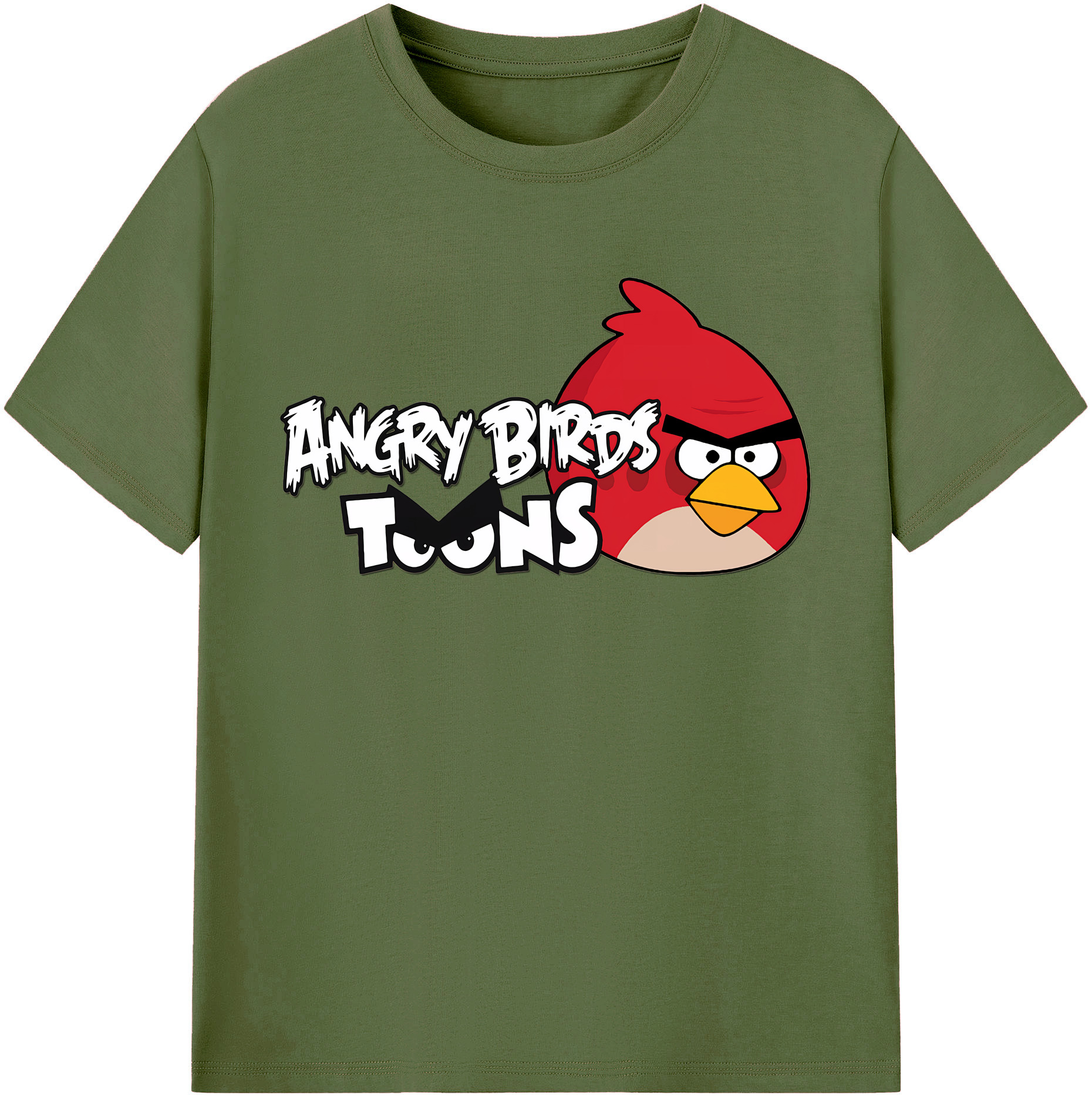 （画像用） Angry Birds アングリーバード 綿100％半袖Tシャツ（フロントプリント）